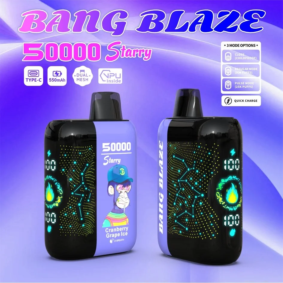 Bang Blaze 50000 Puffs Starry serija jednoraznih vapova, idealan za romantične prilike i druženje