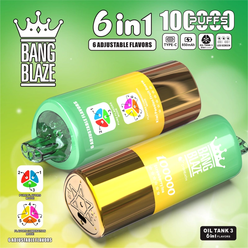Bang Blaze Fox 6in1 100000 Puffs jednorazni e-cigareta, kompaktan dizajn za lako nošenje