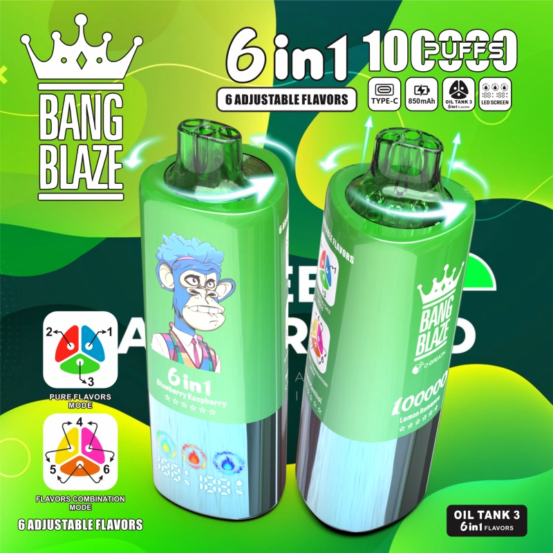 Bang Blaze Fox 6in1 100000 Puffs jednorazni e-cigareta, detalji dizajna uređaja