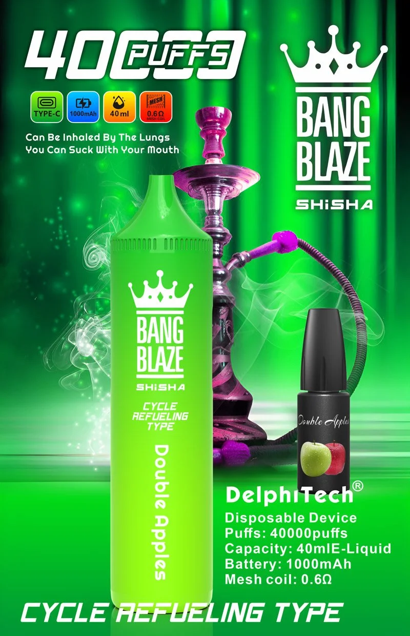 Bang Blaze Shisha 40K Puffs jednorazni vape, autentičan shisha okus bez kaljenja