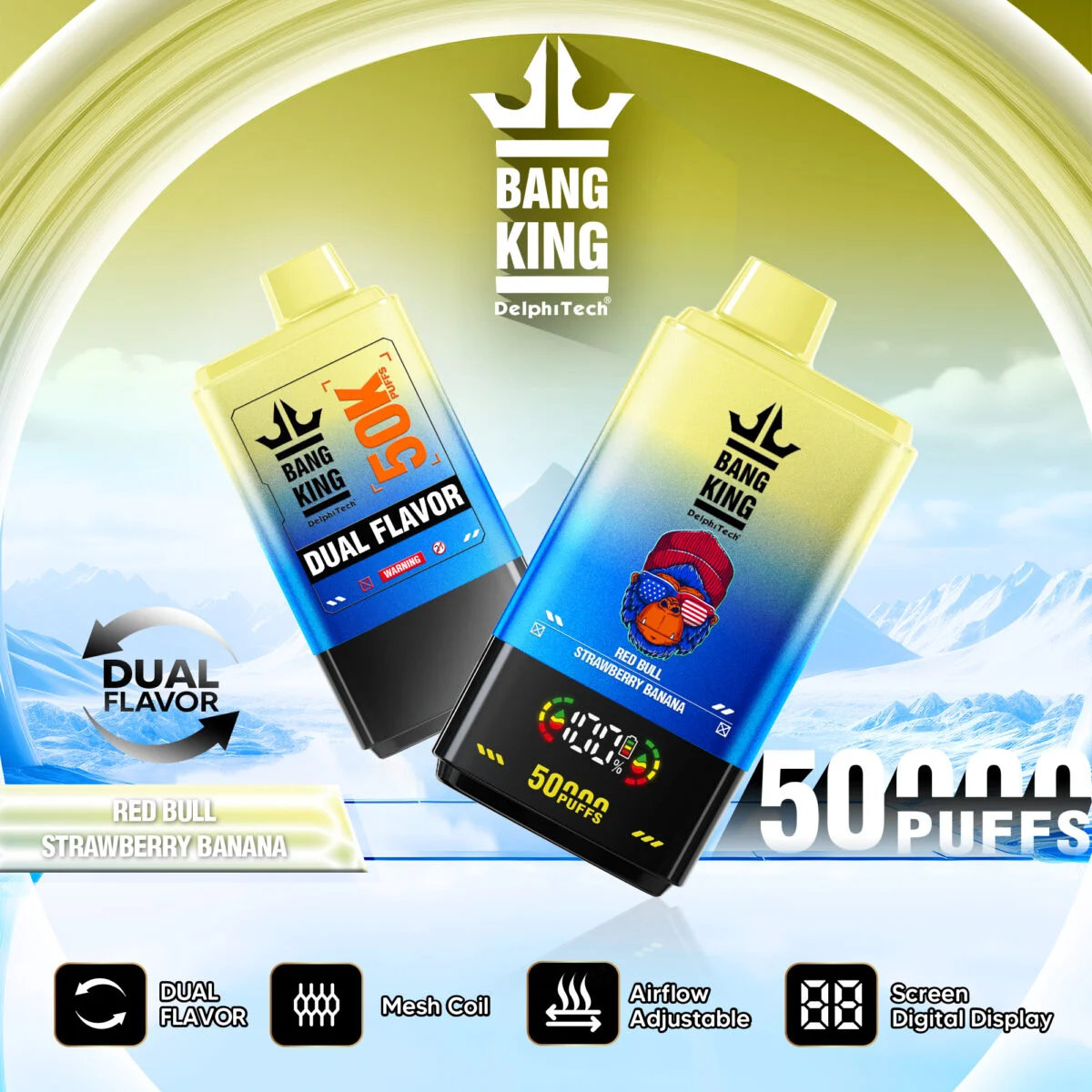Bang King 50000 Puffs jednorazni vape, premium okusi za dugotrajno iskustvo