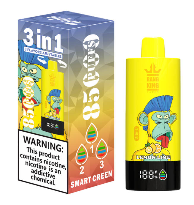 Bang King Triple 85000 Puffs 3in1 serija jednoraznih vapova, idealan za svakodnevno korištenje i putovanja